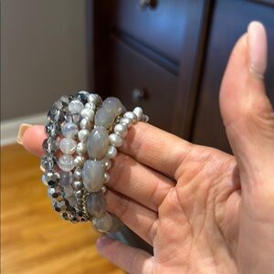 Elegant Multi-Color Beaded Bracelet Set